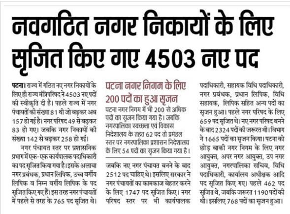 Bihar Nagar Vikas Vibhag Bharti 2021 Online Form 1 Bihar Nagar Vikas Vibhag Bharti 2021