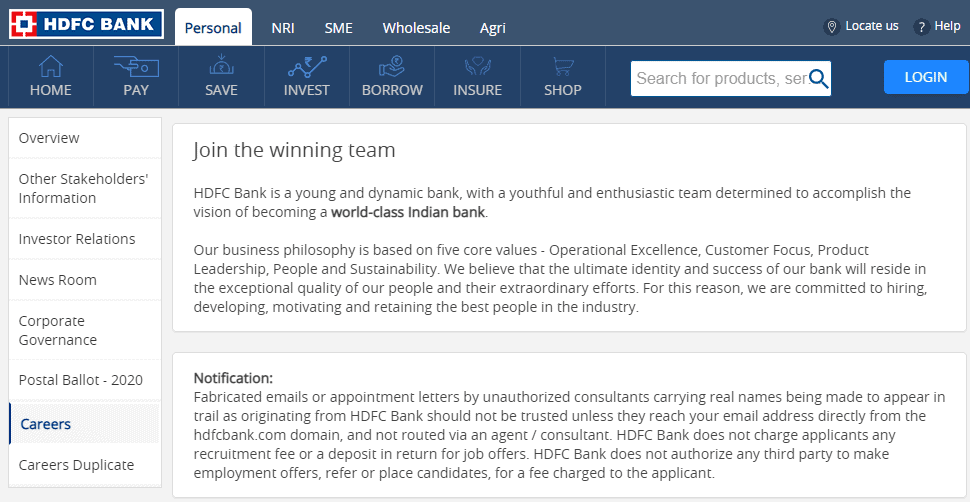 HDFC bank Bharti 2022 Official Notification 1 HDFC bank Bharti 2021