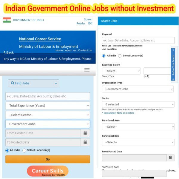 Indian Government Online Jobs Work From Home Without Investment 2024 Apply Online 2 Indian Government Online Jobs Work From Home Without Investment