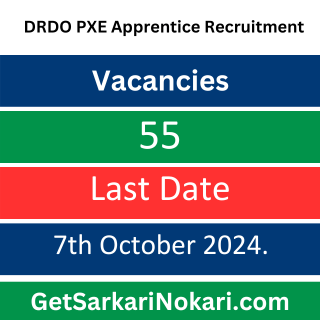 DRDO PXE Apprentice Recruitment 2024: Apply for Best 55 Graduate and Technician Apprentice Vacancies 2 DRDO PXE Apprentice Recruitment 2024 1